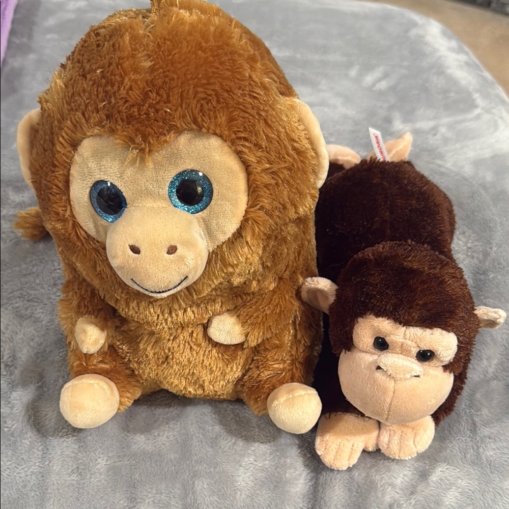 Belly Buddy Sparkle Eye Monkey & Aurora Chimp bundle set! New no tags